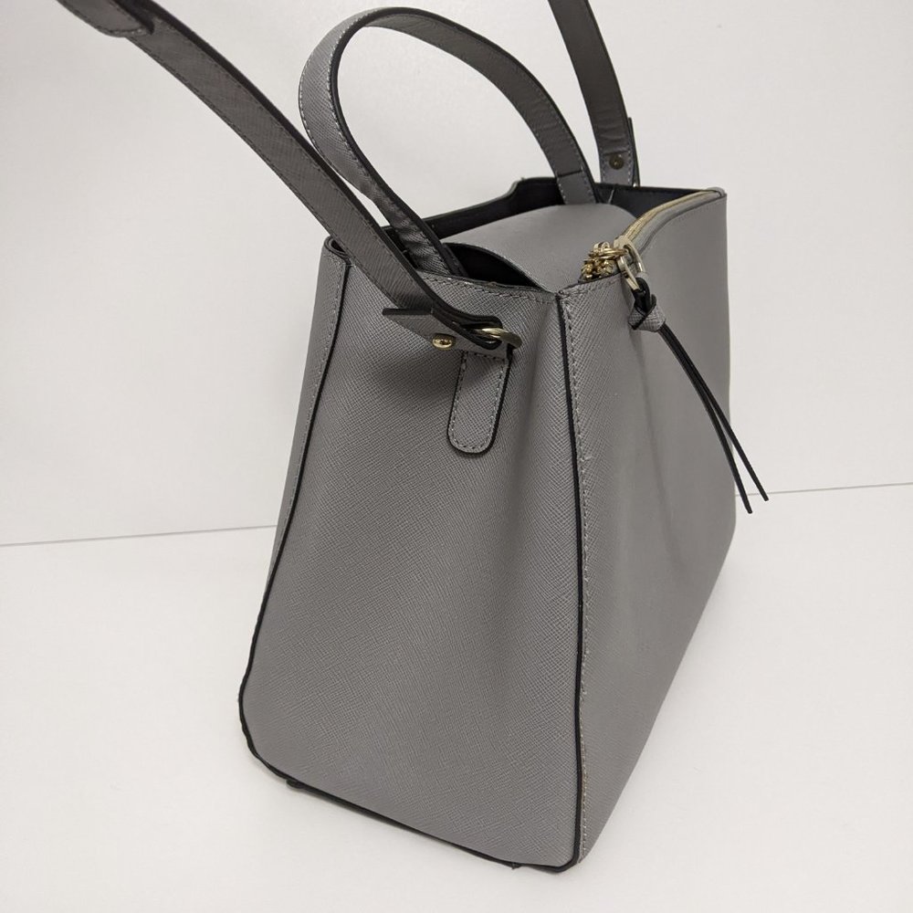 Zara Basic Collection Gray Handbag Crossbody Adju… - image 3